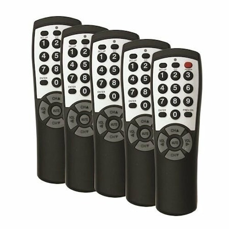 Noso Brightstar BR100B Universal TV Remote Pack of 5, 5PK BR100B-5